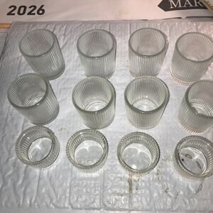 Clear Votive Glass Candle Holder Lot Of 12 Brand New In Box